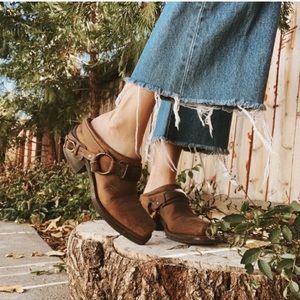 Frye belted harness mules shoes sz 7